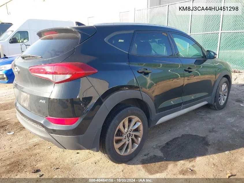 2017 Hyundai Tucson Se Plus VIN: KM8J3CA44HU451298 Lot: 40484155