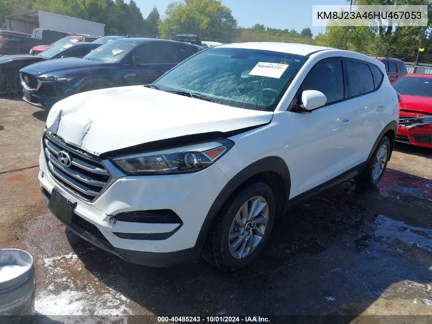 2017 Hyundai Tucson Se VIN: KM8J23A46HU467053 Lot: 40485243