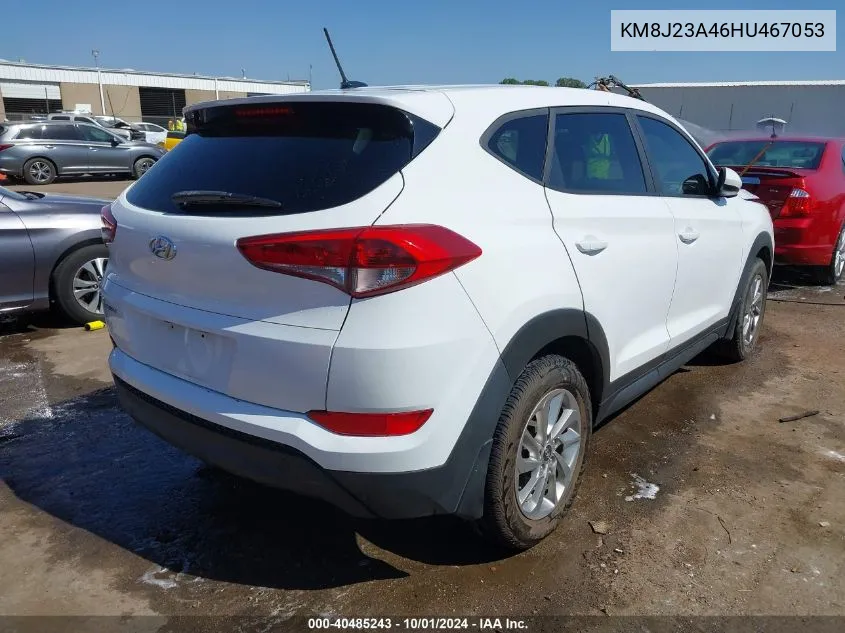 2017 Hyundai Tucson Se VIN: KM8J23A46HU467053 Lot: 40485243