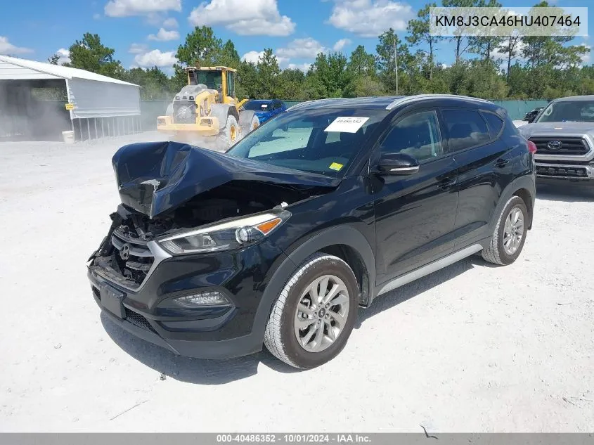 2017 Hyundai Tucson Se Plus VIN: KM8J3CA46HU407464 Lot: 40486352