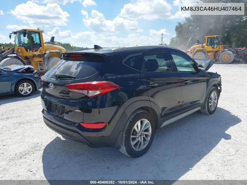 2017 Hyundai Tucson Se Plus VIN: KM8J3CA46HU407464 Lot: 40486352