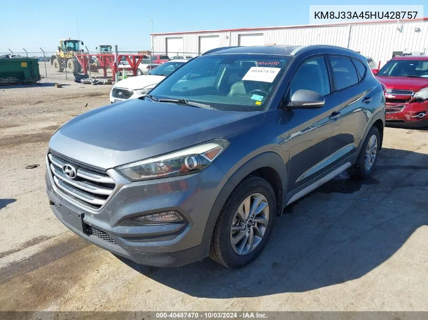 2017 Hyundai Tucson Se Plus VIN: KM8J33A45HU428757 Lot: 40487470