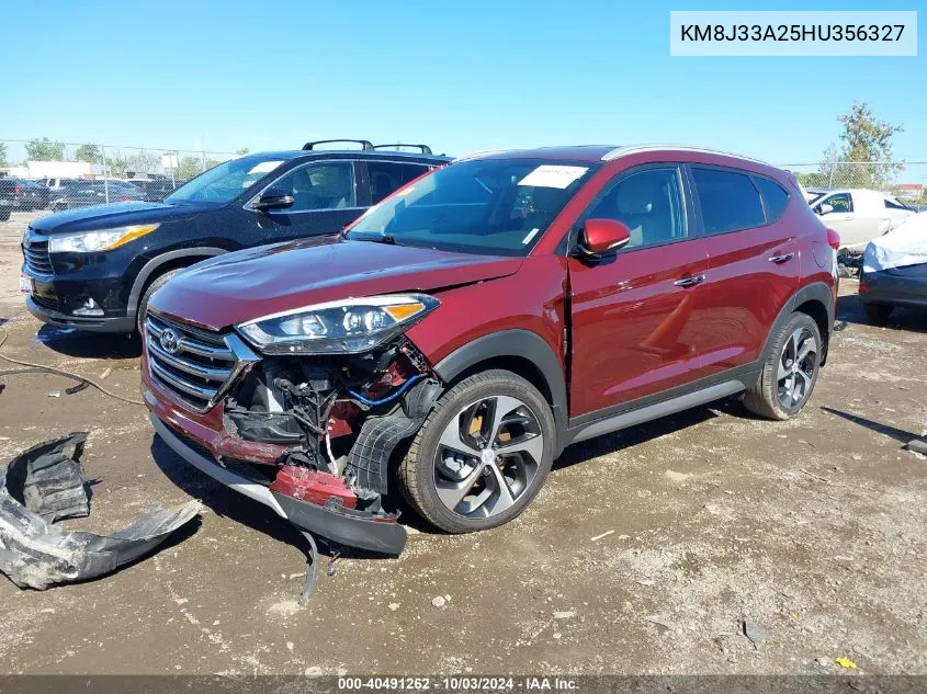 2017 Hyundai Tucson Limited VIN: KM8J33A25HU356327 Lot: 40491262