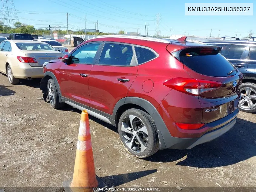 2017 Hyundai Tucson Limited VIN: KM8J33A25HU356327 Lot: 40491262