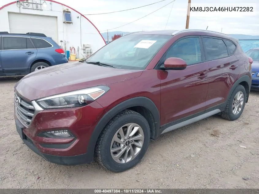 2017 Hyundai Tucson Se VIN: KM8J3CA46HU472282 Lot: 40497384