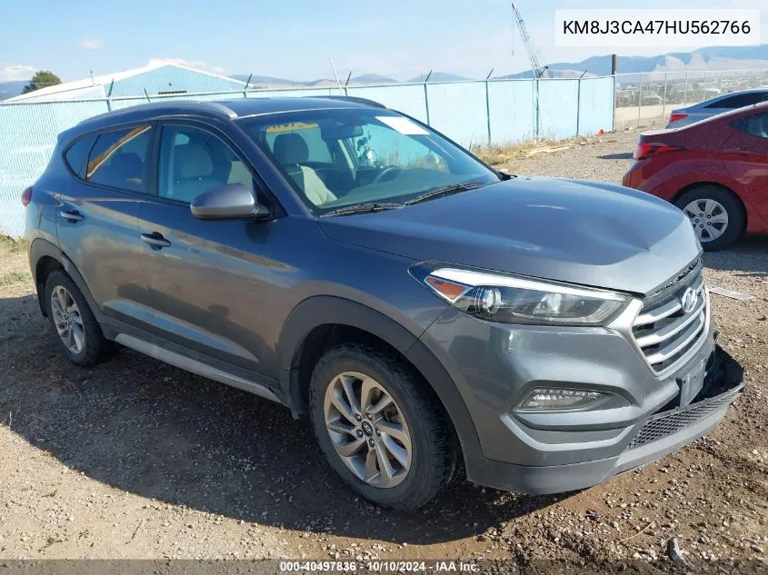 2017 Hyundai Tucson Se VIN: KM8J3CA47HU562766 Lot: 40497836