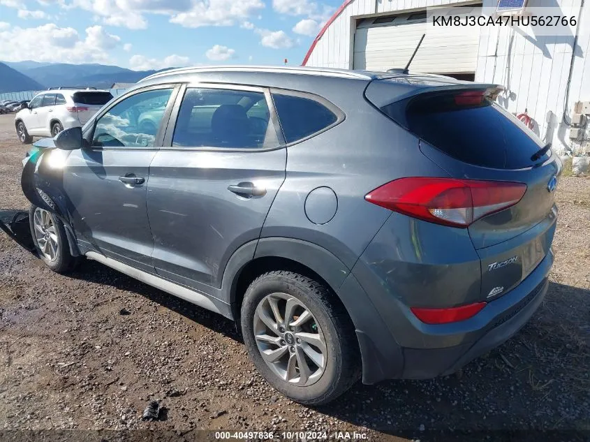 2017 Hyundai Tucson Se VIN: KM8J3CA47HU562766 Lot: 40497836