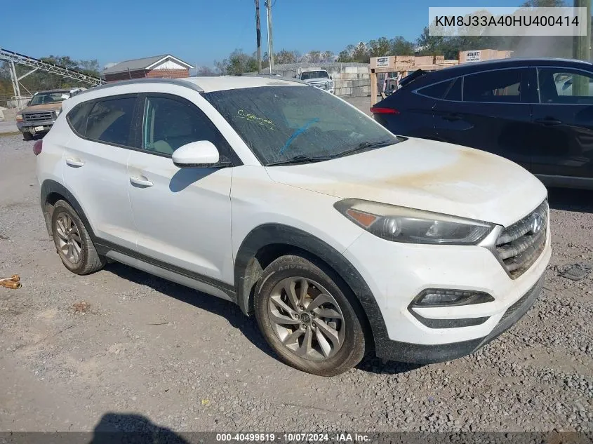 2017 Hyundai Tucson Se VIN: KM8J33A40HU400414 Lot: 40499519