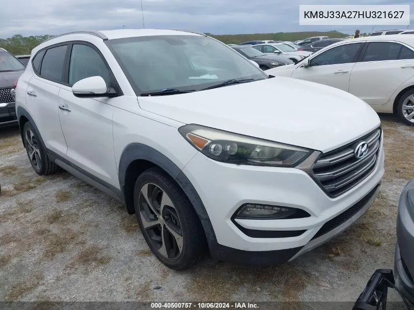 2017 Hyundai Tucson Limited/Sport And Eco/Se VIN: KM8J33A27HU321627 Lot: 40500757