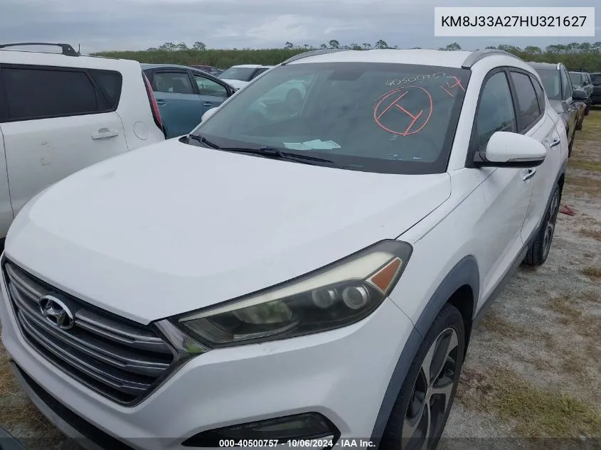 2017 Hyundai Tucson Limited/Sport And Eco/Se VIN: KM8J33A27HU321627 Lot: 40500757