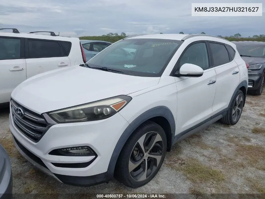 2017 Hyundai Tucson Limited/Sport And Eco/Se VIN: KM8J33A27HU321627 Lot: 40500757