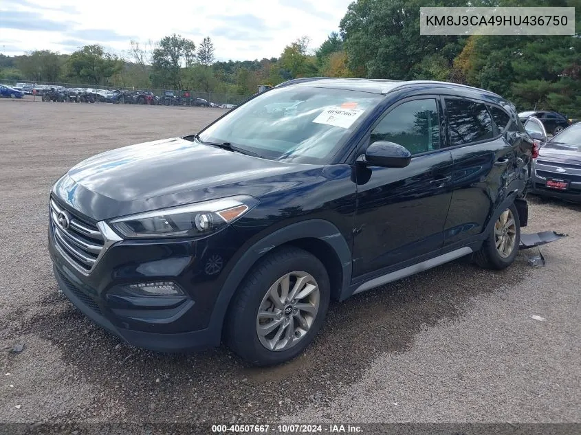 2017 Hyundai Tucson Se VIN: KM8J3CA49HU436750 Lot: 40507667