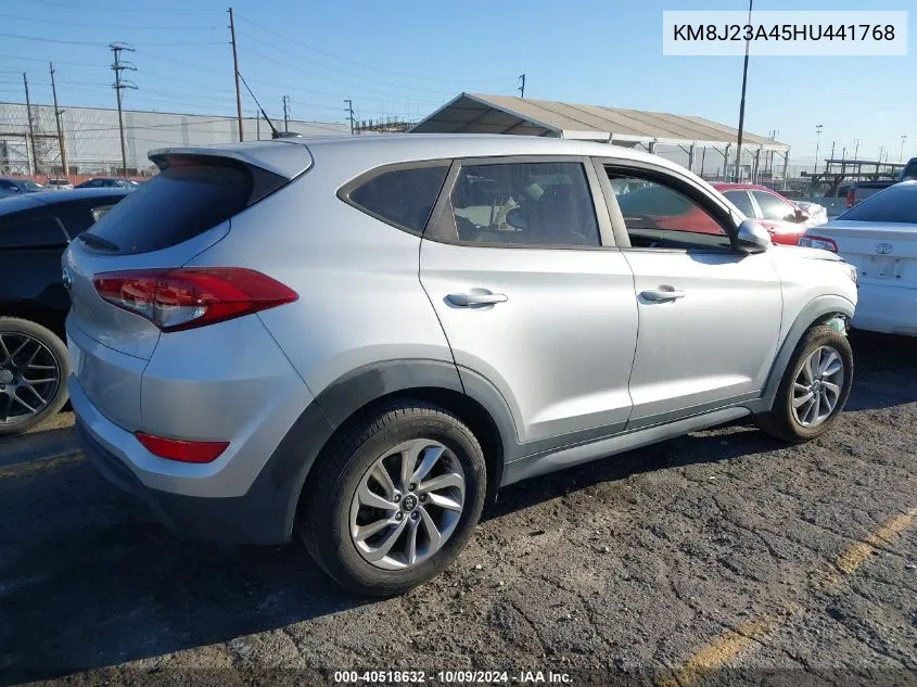 2017 Hyundai Tucson Se VIN: KM8J23A45HU441768 Lot: 40518632