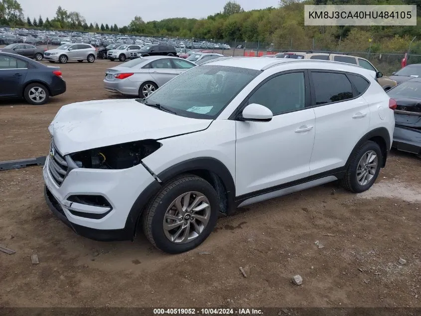 2017 Hyundai Tucson Se VIN: KM8J3CA40HU484105 Lot: 40519052