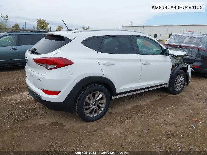 2017 Hyundai Tucson Se VIN: KM8J3CA40HU484105 Lot: 40519052