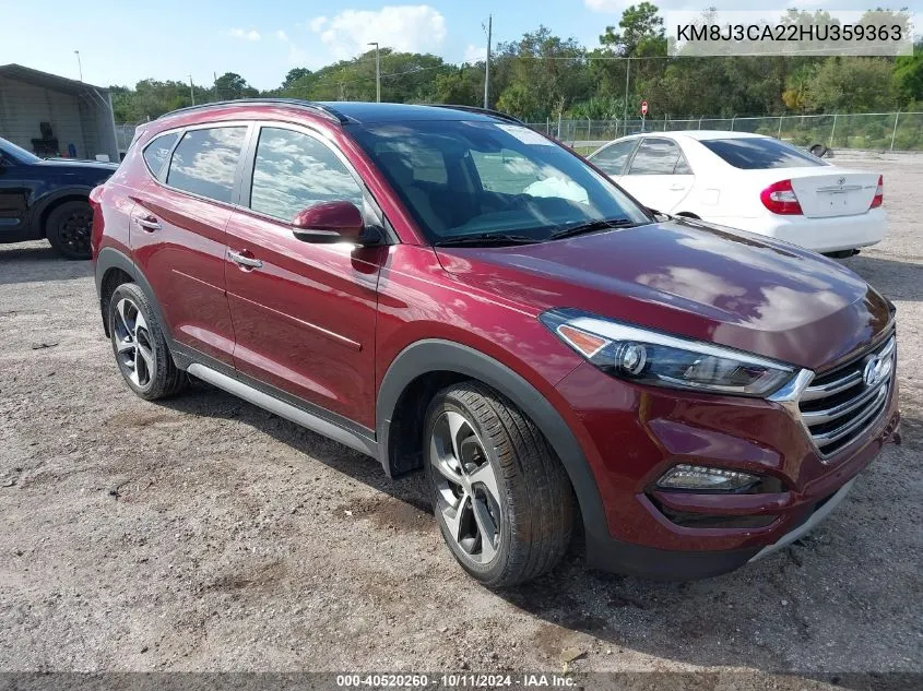 2017 Hyundai Tucson Limited/Sport And Eco/Se VIN: KM8J3CA22HU359363 Lot: 40520260