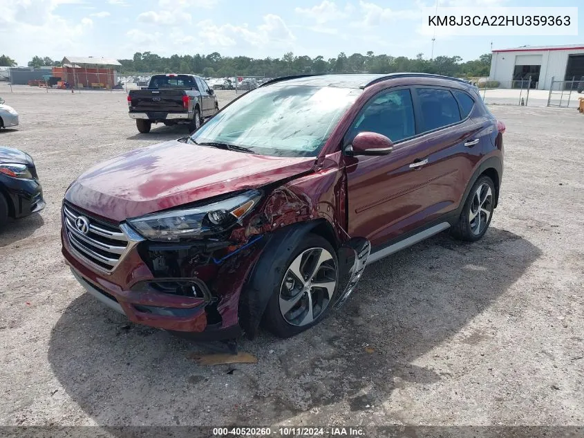 2017 Hyundai Tucson Limited/Sport And Eco/Se VIN: KM8J3CA22HU359363 Lot: 40520260