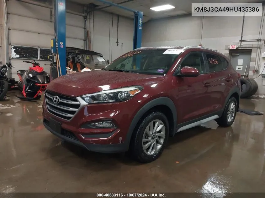 2017 Hyundai Tucson Se VIN: KM8J3CA49HU435386 Lot: 40533116