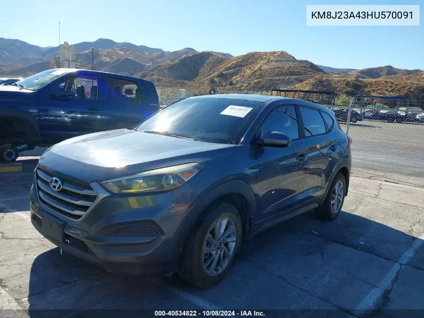 KM8J23A43HU570091 2017 Hyundai Tucson Se