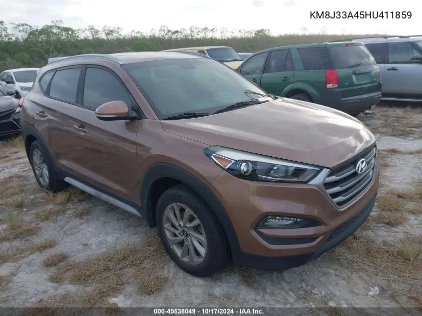 2017 Hyundai Tucson Limited/Sport And Eco/Se VIN: KM8J33A45HU411859 Lot: 40538049