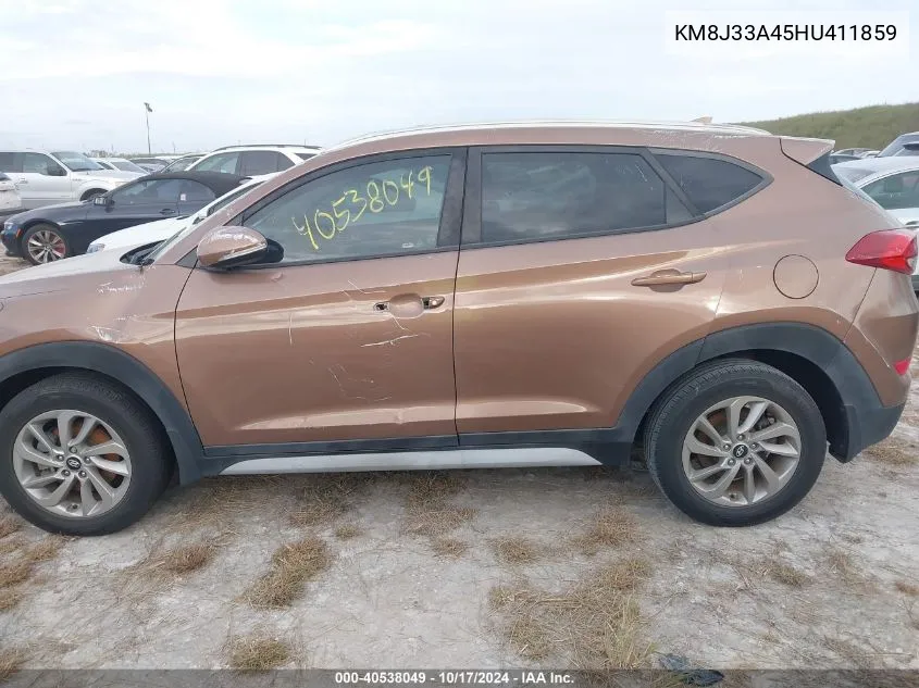 2017 Hyundai Tucson Limited/Sport And Eco/Se VIN: KM8J33A45HU411859 Lot: 40538049