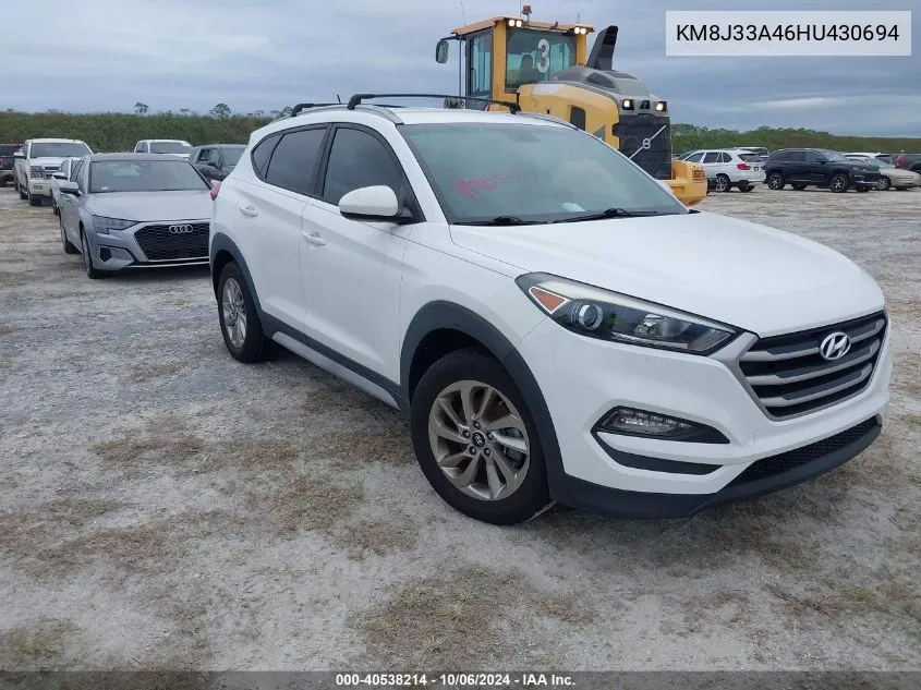 2017 Hyundai Tucson Limited/Sport And Eco/Se VIN: KM8J33A46HU430694 Lot: 40538214