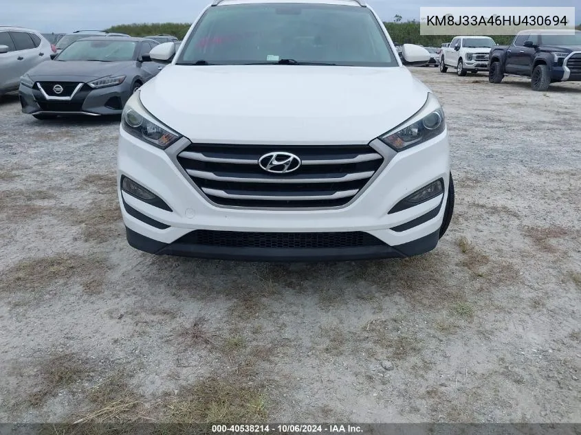 2017 Hyundai Tucson Limited/Sport And Eco/Se VIN: KM8J33A46HU430694 Lot: 40538214