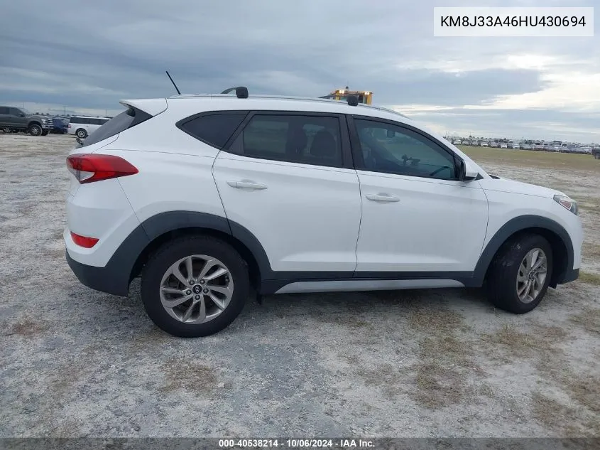 2017 Hyundai Tucson Limited/Sport And Eco/Se VIN: KM8J33A46HU430694 Lot: 40538214