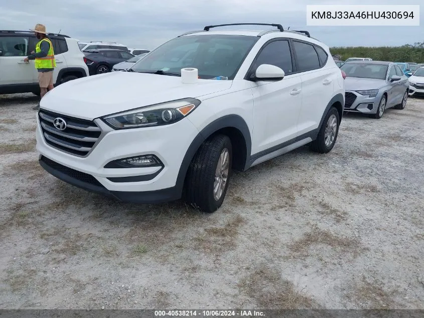 2017 Hyundai Tucson Limited/Sport And Eco/Se VIN: KM8J33A46HU430694 Lot: 40538214