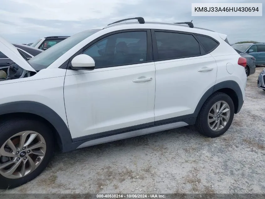 2017 Hyundai Tucson Limited/Sport And Eco/Se VIN: KM8J33A46HU430694 Lot: 40538214