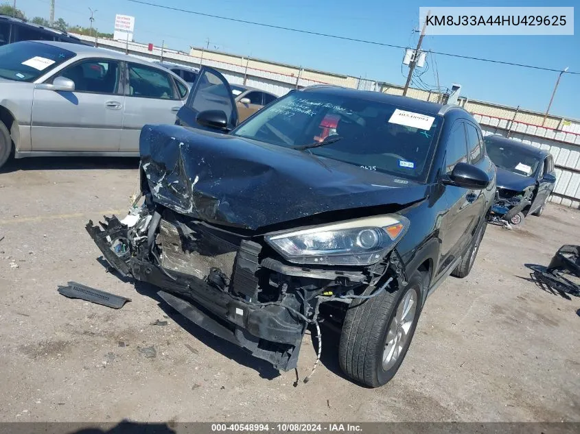 2017 Hyundai Tucson Se VIN: KM8J33A44HU429625 Lot: 40548994