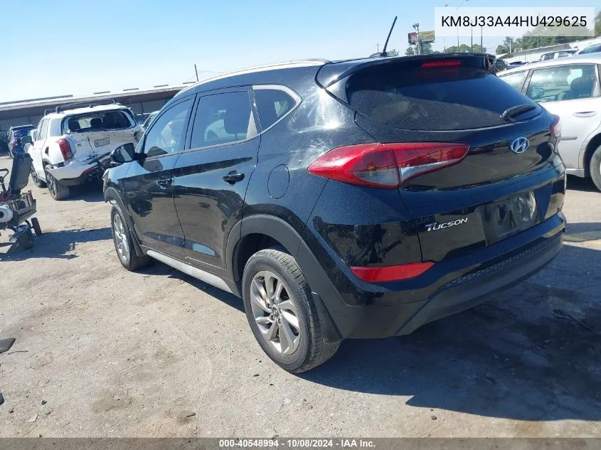 2017 Hyundai Tucson Se VIN: KM8J33A44HU429625 Lot: 40548994