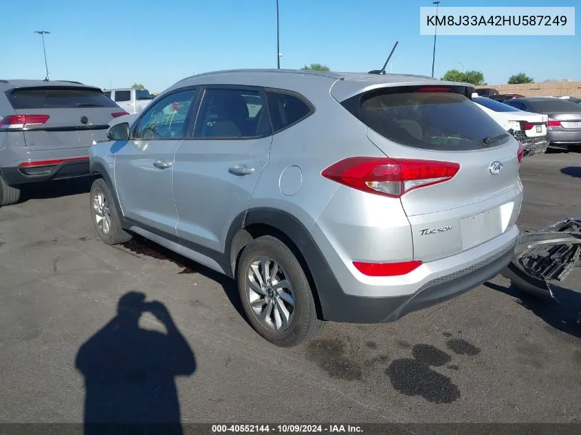 2017 Hyundai Tucson Limited/Sport And Eco/Se VIN: KM8J33A42HU587249 Lot: 40552144