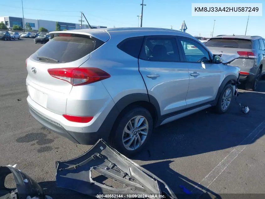 2017 Hyundai Tucson Limited/Sport And Eco/Se VIN: KM8J33A42HU587249 Lot: 40552144