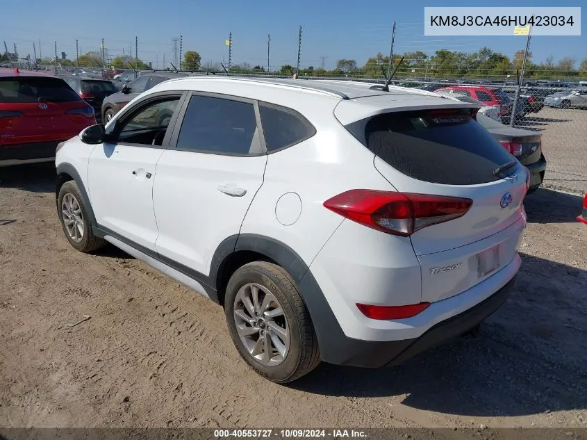 2017 Hyundai Tucson Se VIN: KM8J3CA46HU423034 Lot: 40553727