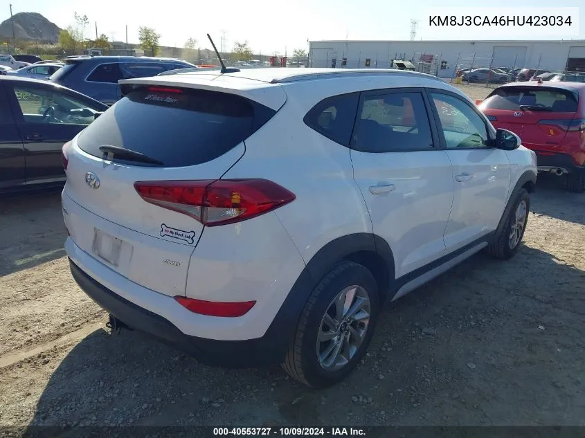 2017 Hyundai Tucson Se VIN: KM8J3CA46HU423034 Lot: 40553727