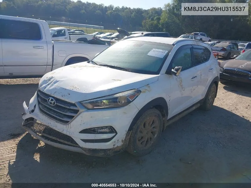 2017 Hyundai Tucson Eco VIN: KM8J3CA29HU315537 Lot: 40554553