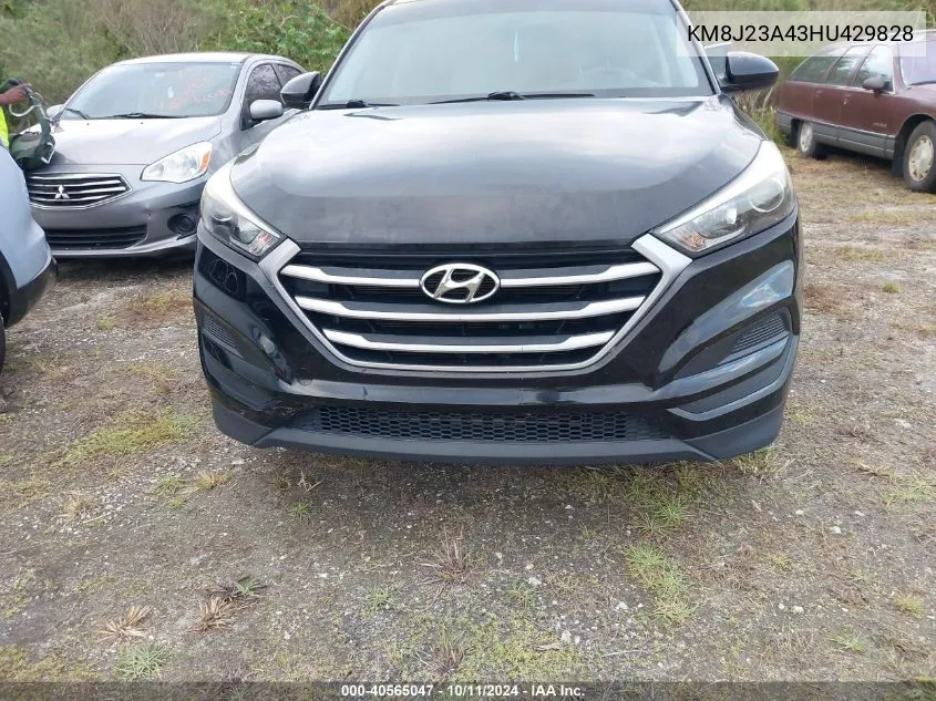 2017 Hyundai Tucson Se VIN: KM8J23A43HU429828 Lot: 40565047