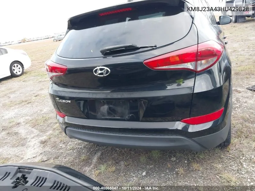 2017 Hyundai Tucson Se VIN: KM8J23A43HU429828 Lot: 40565047