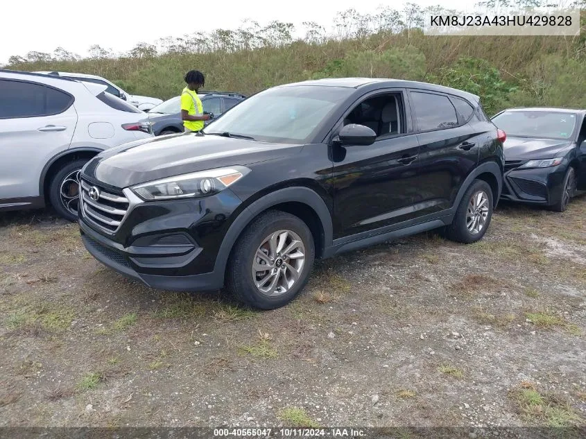 2017 Hyundai Tucson Se VIN: KM8J23A43HU429828 Lot: 40565047