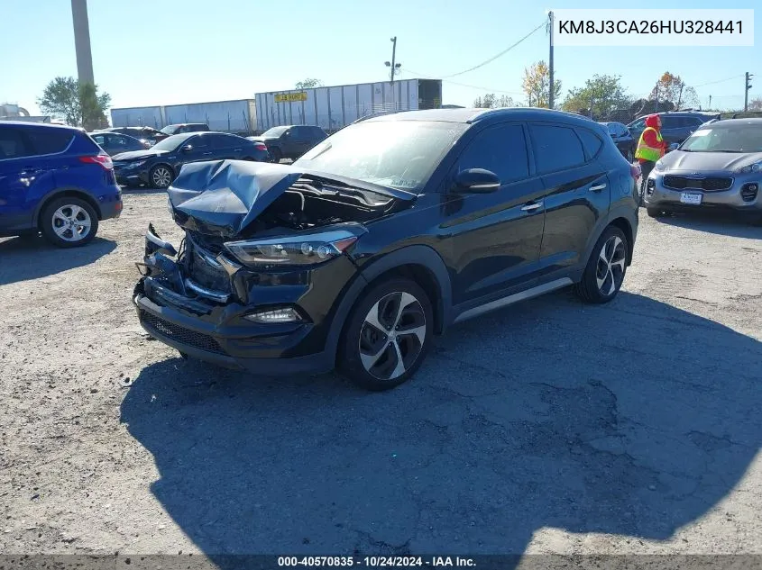 2017 Hyundai Tucson Limited VIN: KM8J3CA26HU328441 Lot: 40570835