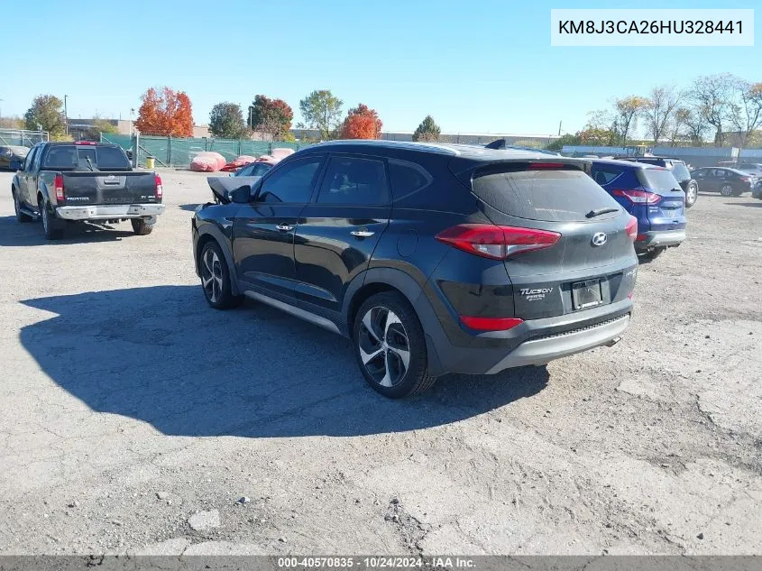 2017 Hyundai Tucson Limited VIN: KM8J3CA26HU328441 Lot: 40570835