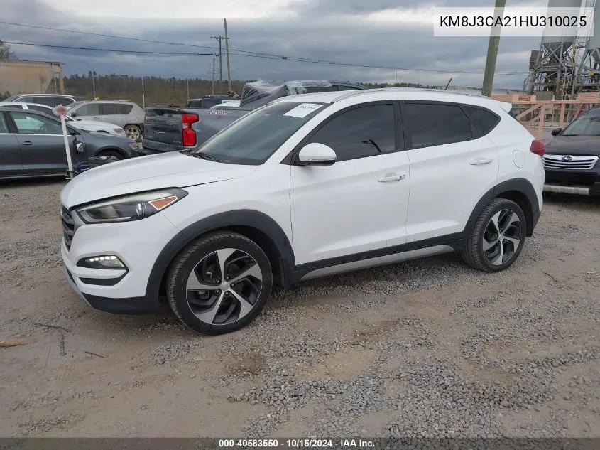 2017 Hyundai Tucson Sport VIN: KM8J3CA21HU310025 Lot: 40583550