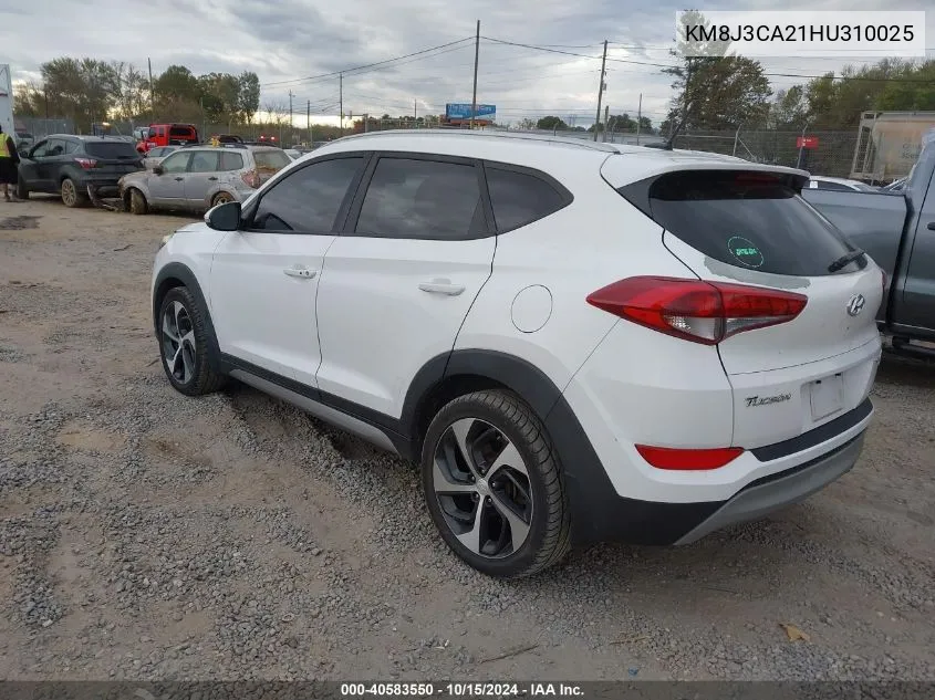 2017 Hyundai Tucson Sport VIN: KM8J3CA21HU310025 Lot: 40583550