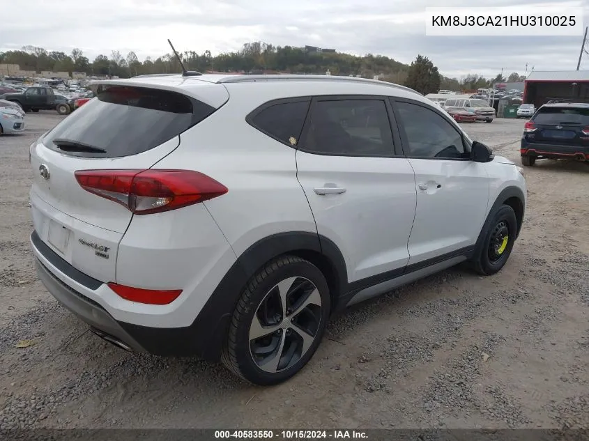 2017 Hyundai Tucson Sport VIN: KM8J3CA21HU310025 Lot: 40583550