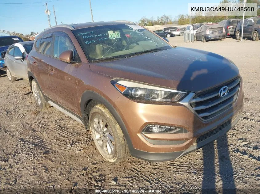 2017 Hyundai Tucson Se VIN: KM8J3CA49HU448560 Lot: 40585110