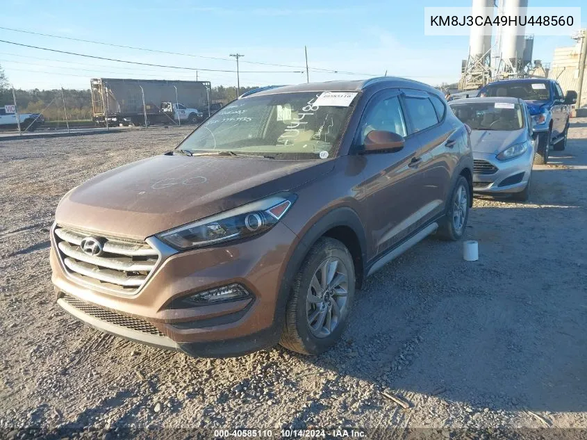 2017 Hyundai Tucson Se VIN: KM8J3CA49HU448560 Lot: 40585110