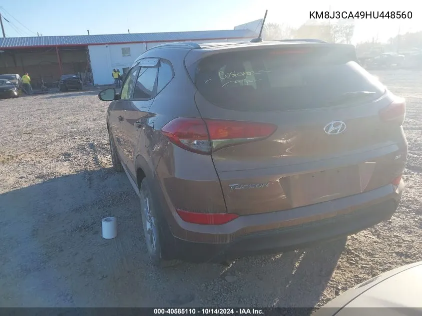 2017 Hyundai Tucson Se VIN: KM8J3CA49HU448560 Lot: 40585110