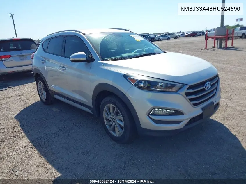 2017 Hyundai Tucson Limited/Sport And Eco/Se VIN: KM8J33A48HU524690 Lot: 40592124