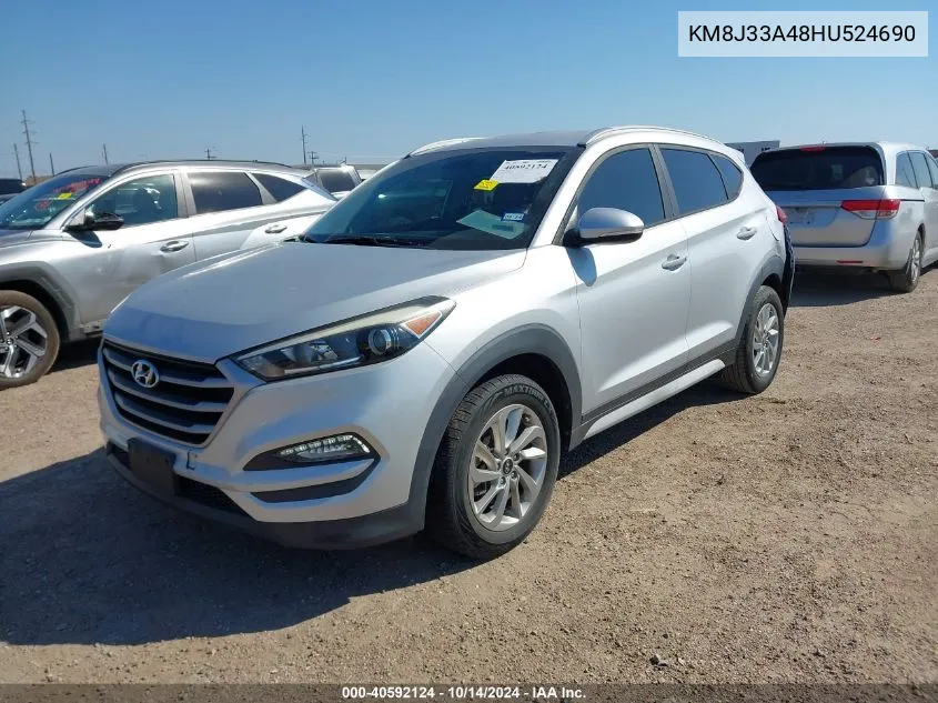 2017 Hyundai Tucson Limited/Sport And Eco/Se VIN: KM8J33A48HU524690 Lot: 40592124